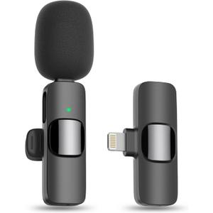 MAYBESTA Bluetooth Mini Microphone for iPhone, iPad - Wireless Lavalier Lapel Mic for Video Recording - Clip on Shirt Phone Microphones for Tiktok YouTube Interview Podcast
