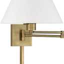 Livex Lighting 40039-91 1-Light Swing Arm Wall Light, Brushed Nickel, 13"W x 12"H