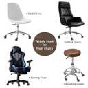 Office Chair Wheels, Set of 5 Caster Wheels Office Accessories, 3 Inch Heavy Duty Casters for Chairs to Replace Office Chair Mats, Smooth & Quiet Universal Fit for Most Chairs(5 Pack)