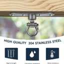 Heavy Duty Stainless Swing Hanger with Smooth Swing Bearings 180+360, 1500 lb Capacity for Indoor Outdoor Playground Yoga Hammock Chair Sandbag Porch Swing Bag, Size 1