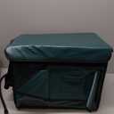 Indestructible Heated Cat House for Outside Winter, 100% Waterproof, Safe Escape Door, Insulated Outdoor Cat Shelter with Heater for Feral Barn Cat Kitty (Forest Green, 26"x16"x18")