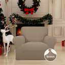 Easy-Going Stretch Chair Sofa Slipcover 1-Piece Couch Sofa Cover Furniture Protector Soft with Elastic Bottom for Kids, Pet. Spandex Jacquard Fabric Small Chair, Natural)