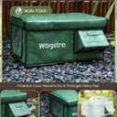 Heated Cat House for Outside, Waterproof Awning & Escape Door Heated Cat Houses for Indoor/Outdoor Cats in Winter, Elevated & Insulated Outdoor Cat Shelter for Feral Cat(Green, 25.2"x16.5"x13")