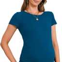 Bearsland 4 Pack Women's Maternity Shirts Crew Neck Maternity Top Short Sleeve Side Ruched Pregnancy Clothes (L)