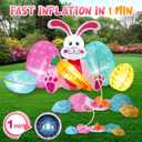 Elegear 6.1FT Easter Bunny & Eggs Inflatable Outdoor Decoration, Lighted Easter Blow Up with Happy Easter Carrot for Lawn, Garden, Yard, Holiday Party & Spring Decor