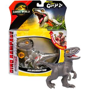 Jurassic World Rebirth Dino Rampage Heroes of Goo JIT Zu Velociraptor, Super Squishy and Stretchy, with Rampage Action Chomping Jaws and A Unique Goo Filling, 3 to Collect