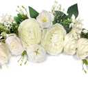 Wedding Arch Flowers, Artificial Floral Swags, 23" Decorative Swag, Welcome Sign Flowers, Artificial Flower Swag for Door Wedding Party Wall Home Decor (Ivory)