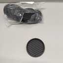 2.5x2.5 Round Rubber Furniture Caster Cups, Anti-Sliding Furniture Pads Bed Stopper Floor Protectors with Grip - Protect Any Flooring (8 Pcs Black)