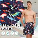 Srnede Mens Swim Trunks Swimsuit Trunks Swim Shorts Swimwear Colorful (XXL)