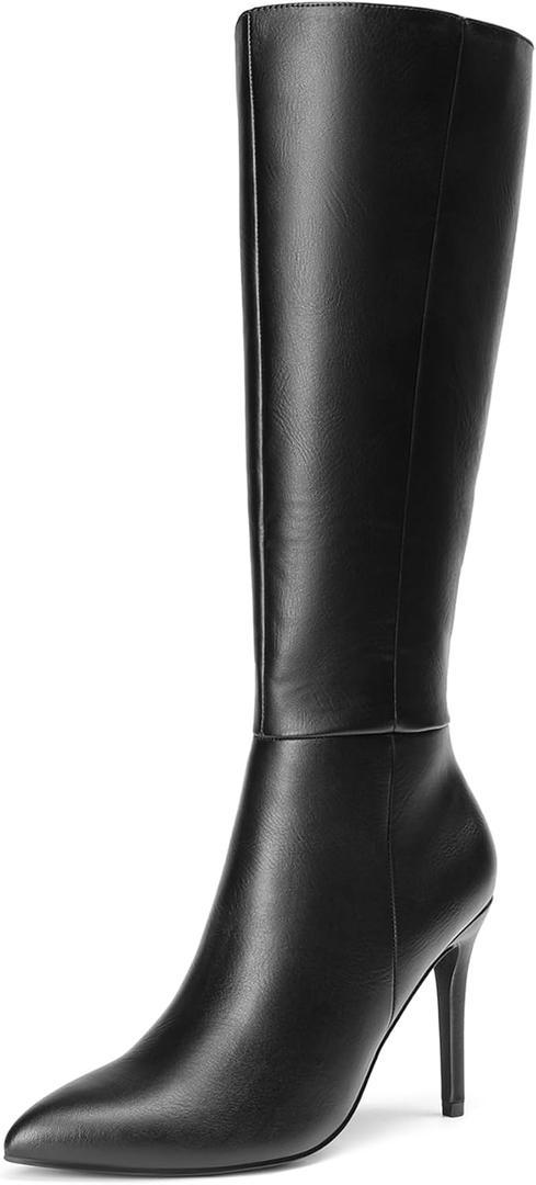 DREAM PAIRS Knee High Boots for Women, Sexy Pointed Toe Stiletto High Heel Boots, Fashion & Classic Dress Shoes (6.5)