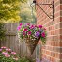 1 Pcs Cone Shaped Hanging Baskets for Flowers & Plants,22 in Artificial Wicker Woven Hanging Planters with Chains,Conical Decorative Hanging Flower Pots for Garden Plants Flowers