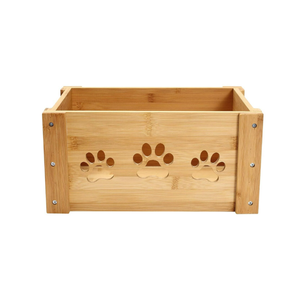 Wooden Crates 3 Pack, Hollow Claw Wooden Crates for Display & Storage, Farmhouse Handmade Wood Crate with Handles, Rustic Large Decorative Wood Crate Box for Display