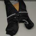 BRKURLEG Black Dog Coat with Harness, Dog Winter Jacket, Dogs Onesie Body Warm Jackets, Small Dogs Winter Coats Reflective Windproof Warm Cold Weather Coats, Pet Waterproof Jacket Hiking S