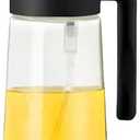 Oil Sprayer & Dispenser | 16oz / 470ml | 2-in-1 | Food-Grade | For Cooking/Air Fryer/BBQ | Black
