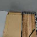 TJ.MOREE Ironing Board Hanger Metal Wall Mount Iron and Ironing Board Holder, Laundry Room Decor and Storage with Large Storage Black (Pinewood)