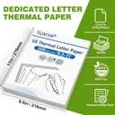 TUXIYA 300 Sheets Thermal Printer Paper 8.5 x 11 Inch,BPA free Advanced Thermal Printing, US Letter Size Thermal Paper Compatible Most Portable Printers