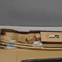 Zenna Home Rustproof Curved Shower Curtain Rod, No Drill Tension or Permanent Mount Adjustable Curved Shower Rod for Bathroom, Easy Install, Rounded for Extra Room, 50 to 72 Inches, Gold