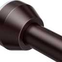 TEECK Shower Curtain Rod, 32-65 inch Adjustable Tension Spring, 1 Inch Shower Curtain Rod Tension, Anti-Slip, Rust-Proof, No Drilling, for Bathroom, Brown