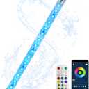 LED Light Strip Color Changing Waterfall Show Lights,Remote and APP Control Waterproof Aluminum LED Lights for Pool Pond Waterfall Fountain Landscape Lighting Decor