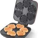 Dash Multi Mini Heart Waffle Maker - Waffle Maker for Family Breakfasts - Dual Nonstick Heating Plates & Easy-Release Surface - Compact & Fast-Heating - Red Heart