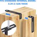 Magnetic Dry Erase Board for Doors, 24x18 Inch Whiteboard with Adjustable Long Arm Hook Mount - Easy to Install, Portable Hanging White Board for Home, Dorm Room, Office Cubicle & Small Spaces(Black)
