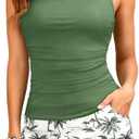 Tankini Swimsuits with Shorts - Two Piece Swimsuits Tummy Control Bathing Suits with Pockets Size L
