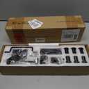 Signstek 6.6FT Sliding Barn Door Hardware Kit, Heavy Duty Whole Set (Includes Adjustable Floor Guide, 2 Handles and Dook Hook) -Smoothly and Quietly, Fit 36"-40" Wide Door Panel -Black, I Shape Hanger