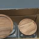 Glass Jar Lid Airtight Food Storage Container for Coffee Tea Flour and Snacks Vintage Style Kitchen Canister for Organization