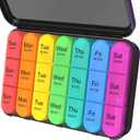 Daviky Pill Organizer 3 Times a Day, Daily Pill Box 7 Day, Weekly Cases Medicine Organizers to Hold Vitamins and Medication