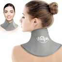 Hilph Neck Ice Pack Wrap, Wearable Ice Pack for Cervical Neck Pain Relief, Flexible Cold Compress Pack for Injuries, Surgery Recovery, Hot Weather, Hot Flashes, Tonsillectomy, Thyroidectomy, Grey