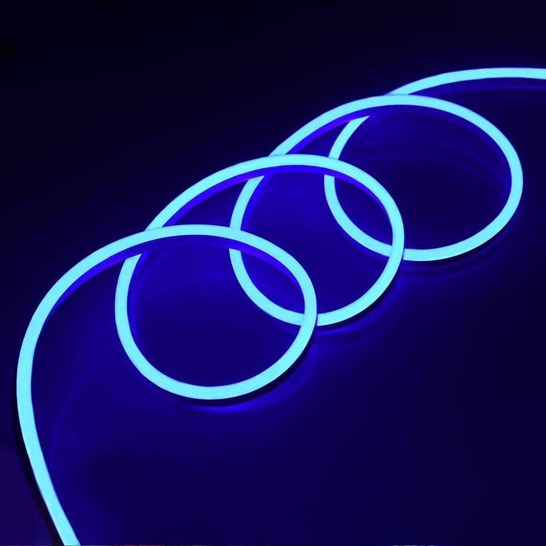 Neon Rope Lights 10ft/3m 110V Blue LEDs Waterproof Flexible LED NEON Light Outdoor Indoor Flexible Connectable for Camping Backyards Deck Bar Party
