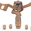 3/4-in Brass Impact Sprinkler with 4pcs Nozzles 1/8",9/64",5/32",11/64" (1-Pack)