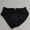 Women Full Coverage Bikini Bottom - V Cut Bathing Suit Bottoms Mid Waist Twist Front Swimsuit Bottom Swimwear 2025 (Medium, Black)