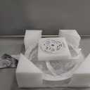 LEDIARY Ceiling Fans with Lights and Remote, 16'' Low Profile Ceiling Fan with Light, 3000-6000K Dimmable Fandelier LED Fan Light, 6 Wind Speeds, White Modern Flush Mount Ceiling Fan for Bedroom