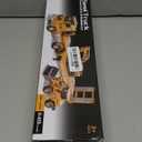 Pupu Pig Kids Toys for 3 4 5 6 7 Years Old Boys, Die-cast Construction Toys Set w/Semi Truck, Excavator, Bulldozer, Alloy Engineering Construction Vehicles Truck Toys w/Lights & Sounds, Model Cars