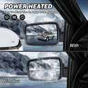 Driver Side Mirror Compatible with 2013-2018 Dodge Ram 1500 2500 3500 Mirrors with Heated Puddle Lamp Temperature Sensor Tuning LED Signal Power Fold Textured Black(10+2Pins), Left Driver Side-12 Pins