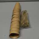 50 Pcs Charcuterie Cups with 100 Cocktail Picks, Disposable 12oz Kraft Paper Snack Cup, Appetizer Cups for Parties (Brown)