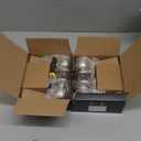 2 Sets All Keyed Same Entry Door Knob and Single Cylinder Deadbolt Combo Set, Round Ball Satin Nickel Exterior Door Knobs with Lock and Keys for Entrance and Front Door