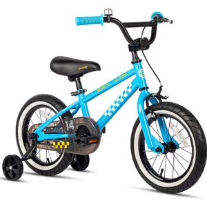 Glerc NuNu Kids Bike, 16 Inch Boys Bike for 4-7 Years Old Children, BMX Style Kids Bicycle with Training Wheels & Coaster Brake, Blue