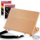 Tabletop Easel for Painting, 16.5"x12" Adjustable Portable Beechwood Drawing Board with Detachable Strap, Art Easel Includes Art Painting Papers, Sketch Papers and Masking Tape, Ideal for Diamond Art