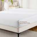 Rose&RISY White Queen Fitted Sheet,Soft and Breathable for Sleeping,Cooling Fitted Sheets,16 Deep Pocket, 1pack (White, Queen)