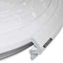 LSGCQ Kerf Weather Stripping Door Seal Strip 26 Ft Q Foam Door Weatherstrip Seal with Slot Card Slot Installation, Easy Cut to Size (White)