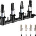 UF620 Ignition Coil Pack and Iridium Spark Plugs 4 PCS Set, Fit For Chevy Aveo Aveo5 2009-2011,Cruze 2011-2015,Sonic 2012-2018,Trax 2013 | Fit For Pontiac G3 2007-2010 1.8L,Replaces# 90919-02247 C1646