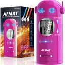 AFMAT Electric Pencil Sharpener, Fully Automatic Colored Pencil Sharpener for 7-11.5mm Pencils, Auto in & Out, Robot Pencil Sharpeners for Kids, Rechargeable Hands-Free with Dotted Eyes, PSX5ET, Pink