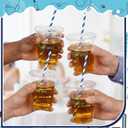 50 Pack National Doctor Day Gifts Thank You Doctors Cups Bulk 16 oz Disposable Clear Plastic Drinking Cup with Lid and Straw Appreciation Gifts Bulk for Medical Staff Nurses Holiday Party Supplies