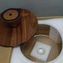 Yangbaga Glass Cake Stand with Lid,11in Wooden Rotating Cake Stand with Dome Cover, Cake Plate Display Server Tray for Birthday Kitchen Party