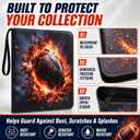 Football Card Binder 900 Pockets, PU Leather Trading Card Holder with 50 Removable 9-Pocket Sleeves, Large 3-Ring Zipper Sports Card Collection Album for Boys & Collectors