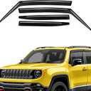 Extra Durable Window Deflectors Tape-On Window Visors Rain Guards Fit for Jeep Renegade 2015-2023, Sun Visors, Wind Vent for Shades, Exterior Car Accessories - 4pcs. AG0768