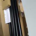KAMANINA 1 Inch Double Curtain Rods 66 to 120 Inches (5.5-10 Feet), Heavy Duty Adjustable Double Curtain Rod for Windows, Black Drapery Rods with End Caps