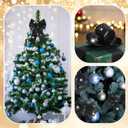 Syhood 20 Yard Glitter Ribbon Wired Edge Waterproof Sparkly Garland for Gifts Wrapping Cards Crafts Wreaths Holiday Decoration(Black,4 Inch X 20 Yard)